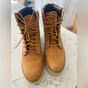Timberland Brown and Tan Leather Boots